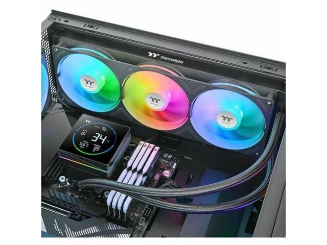 Thermaltake TH360-S V3 ARGB CPU Liquid Cooler; Intel/AMD; 1x360mm 500~2500rpm Single Frame ARGB Fan; 360mm Radiator; 3.95' Segment Code LCD;...