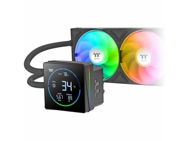 Thermaltake TH360-S V3 ARGB CPU Liquid Cooler; Intel/AMD; 1x360mm 500~2500rpm Single Frame ARGB Fan; 360mm Radiator; 3.95' Segment Code LCD;...