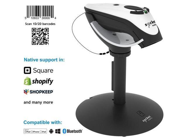 Socket Mobile DuraScan D740 Performance Barcode Reader - White & Charging Stand - Wireless Connectivity - 19.50' Scan Distance - 1D, 2D - Laser -...