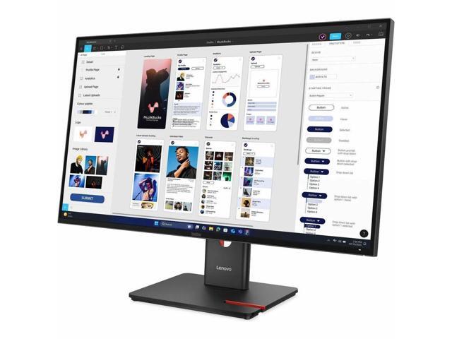 Lenovo ThinkVision T32UD-40 32' Class 4K UHD LED Monitor - 16:9 - Eclipse Black - 31.5' Viewable - IPS - WLED Backlight - 3840 x 2160 - 1.07...