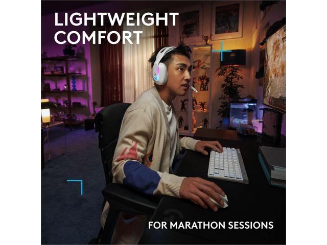 Logitech - G522 LIGHTSPEED Wireless Bluetooth Over-the-Ear Gaming Headset for Windows - White - image 7