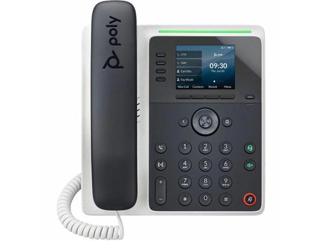Poly Edge E220 IP Phone and PoE-enabled GSA/TAA - 16x Total Line - VoIP - 2.8' LCD - 2x Network (RJ-45) - PoE Ports - 8F3G6AA