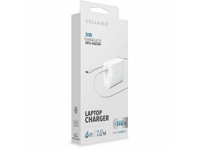 Cellairis Single USB-C 140W Laptop Charger with 6ft USB-C Cable - White - image 4