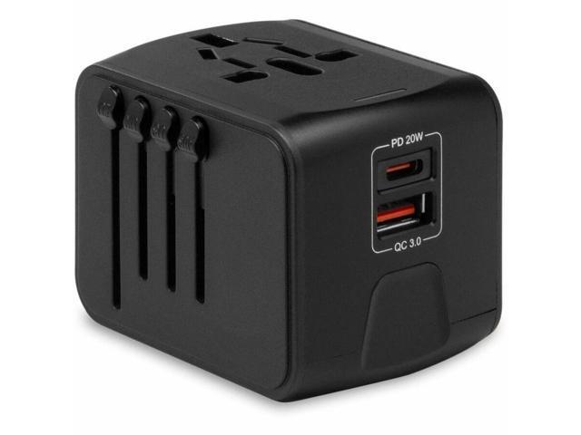 Cellairis International Travel Adapter USB-C + USB-A Wall Charger - Black - image 3