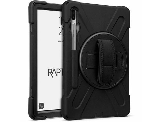 Cellairis Rapture Rugged Carrying Case for 12.4' Samsung Galaxy Tab S9+, Galaxy Tab S8+, Galaxy Tab S7+ Tablet - Black - Hand Strap