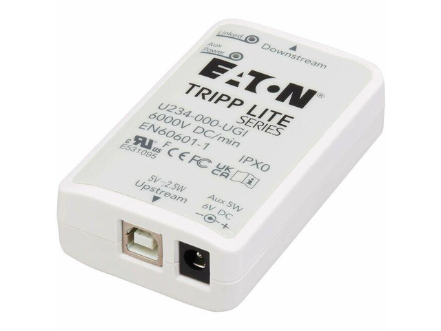 Tripp Lite series U234-000-UGI Surge Suppressor/Protector - Computer, Notebook, Tablet, Smartphone - Gray, White - USB B - 1 x USB Type A - 6 V DC...