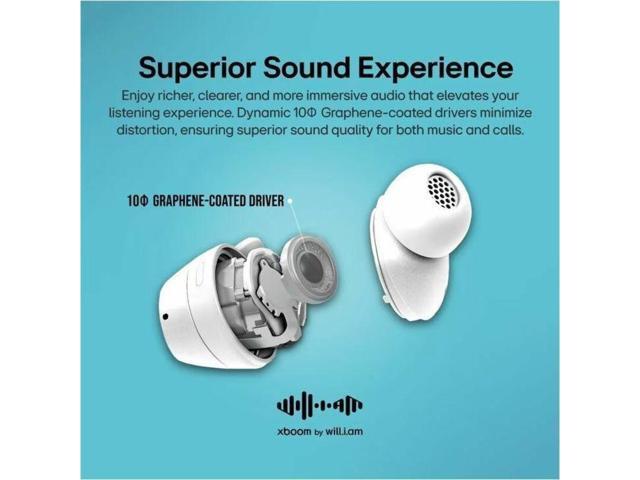 LG xboom Buds Earset - Google Assistant, Siri - Stereo - Wireless - Bluetooth - Earbud - Binaural - In-ear - MEMS Technology, Noise Cancelling...