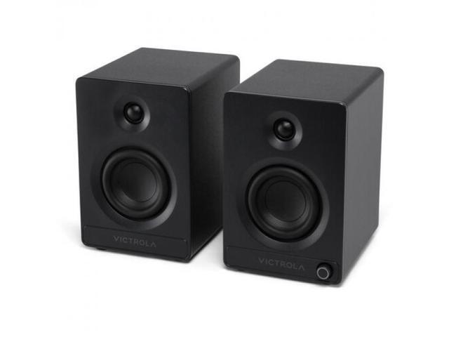 Victrola VPS-400-BLK Tempo Bluetooth Bookshelf Speaker (Pair) (Black)