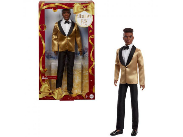 Mattel Barbie Holiday Ken Doll 2025, Black - JGK57