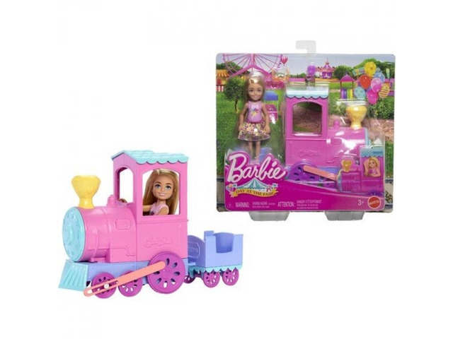 Mattel Barbie Day at the Fair Chelsea Carnival Train, Blonde - JFL60