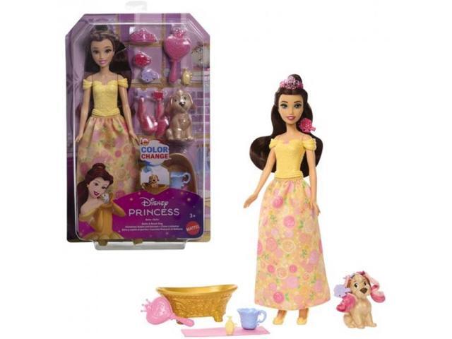 Mattel - Disney Princess Belle Bathe & Brush Dog
