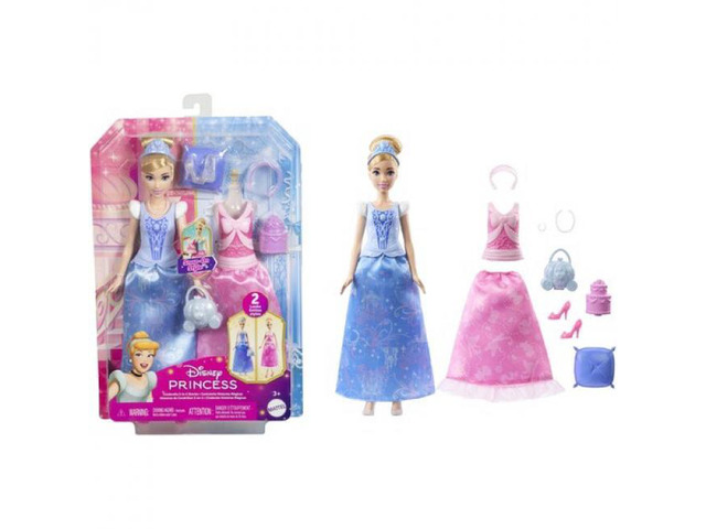 Mattel Disney Princess Cinderella 2-in-1 Stories Fashion Doll - JCR95