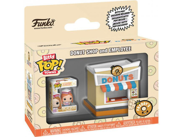 Funko Bitty POP Towns Bitty City Donut Shop and Employee Vinyl Figure Set