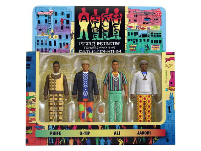 Super7 A Tribe Called Quest ReAction Figures Wave 1 People's Instinctive Travels and the Paths of Rhythm 4-Pack - RE-TRIB-10107