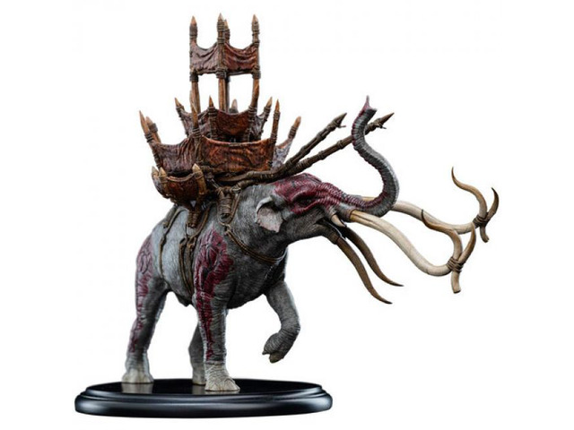 Weta Workshop Polystone The Lord of the Rings Trilogy Mumak in Battle Miniature Statue - 86-01-04803