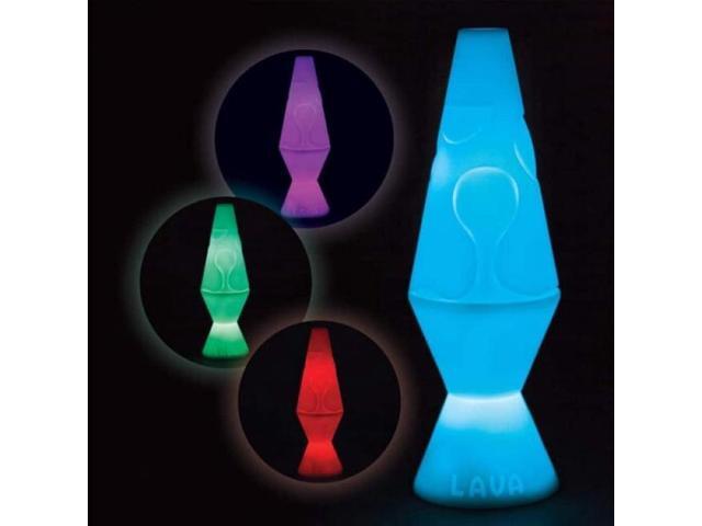 Lava? LED Lamp White Base & 4 Color Changing LED Lights