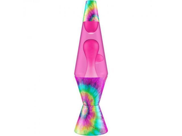 Lava? Lamp 14.5' Tie Dye Pink Spiral - Pink Wax/Pink Liquid/Tie Dye Base & Cap