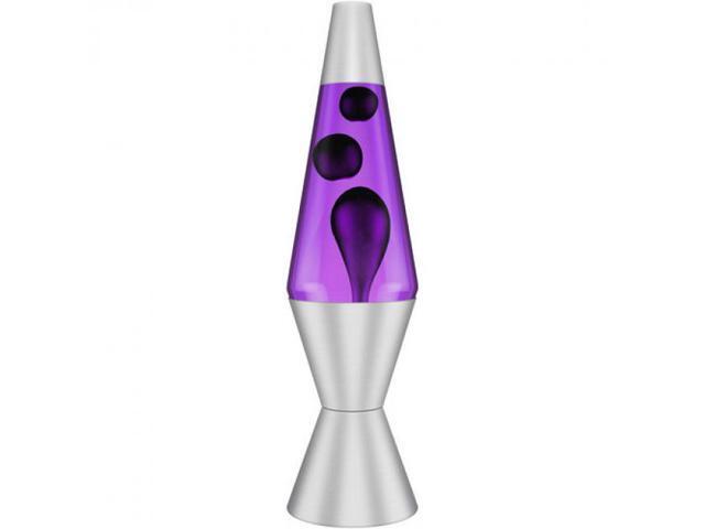 Lava? Lamp 14.5'' Black Wax/Purple Liquid/Silver Base & Cap