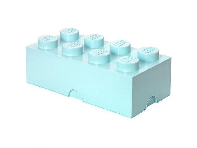 LEGO Storage Brick with 8 Knobs, Aqua Blue