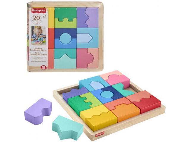 Fisher Price - Wooden Interlocking Blocks