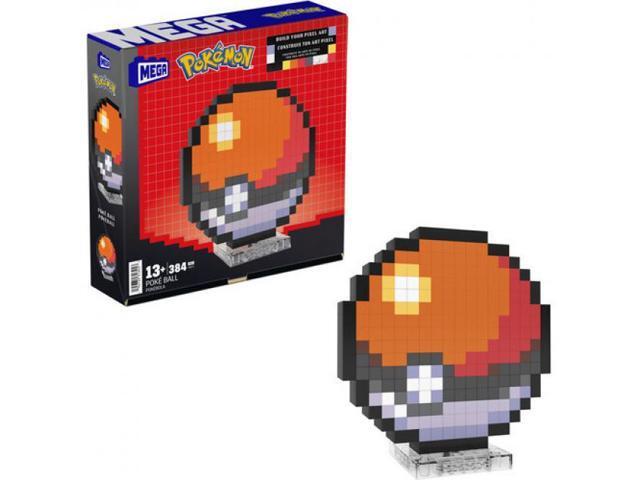 Mega Bloks - Pokemon Classic Poke Ball, Pixel Art, 342 Piece Building Toy Set