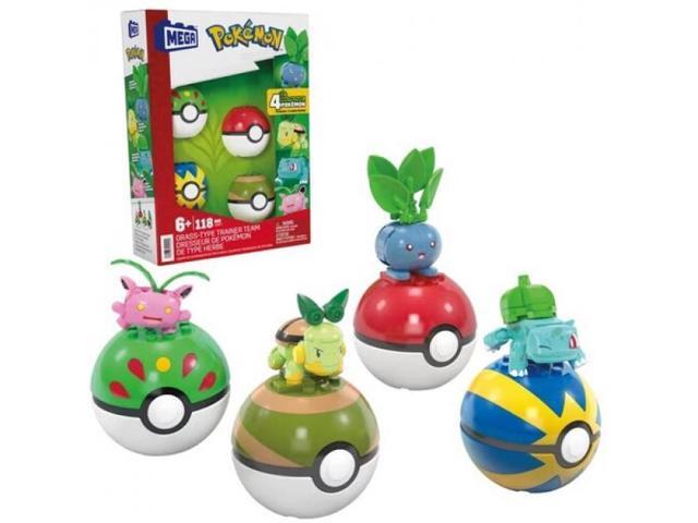MEGA BLOKS - Pokemon: Grass-Type Trainer Team, 118 Piece Buiding Toy Set
