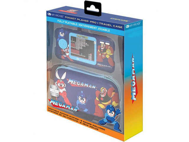 My Arcade - DGUNL-7149 Mega Man Pocket Player Pro Portable Handheld Gaming System With Travel Case