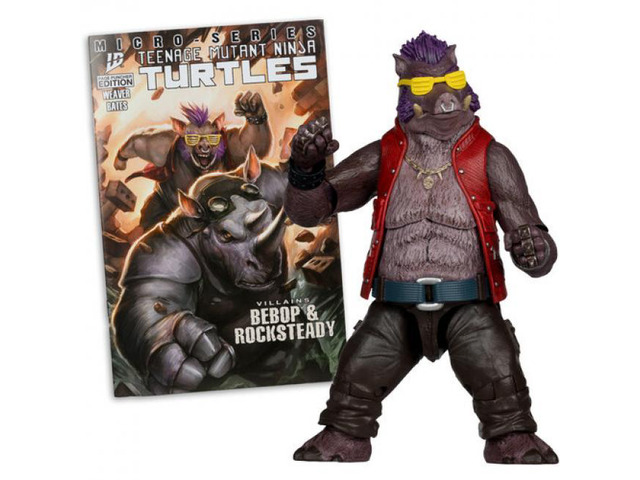 McFarlane Toys Teenage Mutant Ninja Turtles Page Punchers Bebop 5in Action Figure with Comic - 11346