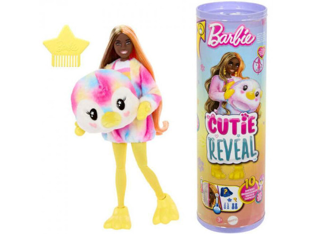 Mattel Barbie Cutie Reveal Color Wow Series Barbie Penguin - HRK40