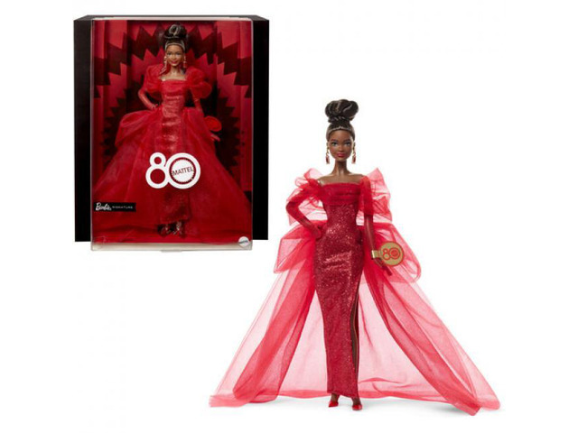 Mattel Barbie Signature Mattel 80th Anniversary Doll Brunette - JBJ18