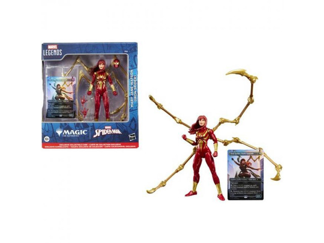 Hasbro Spider-Man - Marvel Legends x Magic: The Gathering - Mary Jane Watson (Iron Spider) Action Figure and Exclusive Foil Trading Card - G06395L00