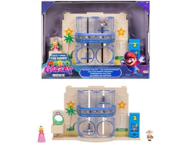 Super Mario Galaxy Movie - Gateway Galaxy Diorama Set with 1.5' Princess Peach & Exclusive Captain Toad Figures