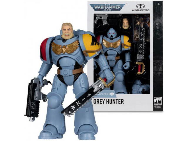 McFarlane Toys Warhammer 40K Space Wolves 7in Grey Hunter Action Figure - 11229