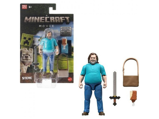 Minecraft Movie 4' Steve Figure with Accessories