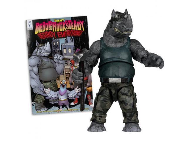 McFarlane Toys - Teenage Mutant Ninja Turtles - Page Punchers - Rocksteady 5' Action Figure with Comic (TMNT)
