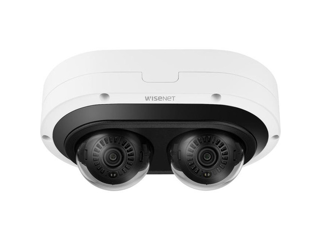 Wisenet PNM-C12083RVD 6 Megapixel Outdoor Network Camera - Color - Dome - White - TAA Compliant - 82.02 ft Infrared Night Vision - H.265, H.264,...