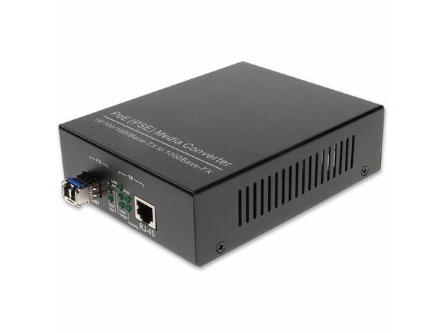 AddOn 10/100/1000Base-TX(RJ-45) to 1000Base-LX(LC) SMF 1310nm 10km POE Media Converter - 1 x Network (RJ-45) - 1x PoE (RJ-45) Ports - Multi-mode,...