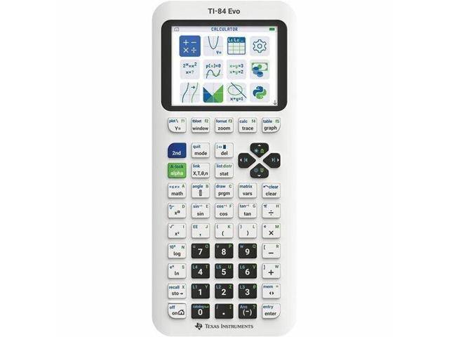 Texas Instruments TI-84 Evo Graphing Calculator - Rechargeable, Built-in Memory, Backlit Display - 3.50 MB - 2.80' - 10 Digits - 320 x 240 -...
