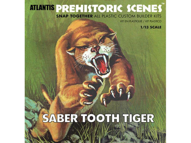 Aurora - Prehistoric Scenes - 1:13 Scale Model Kit - Saber Tooth Tiger
