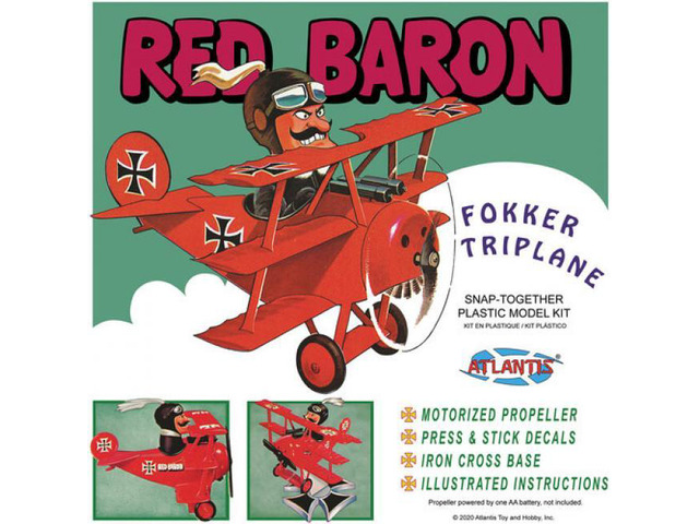 Red Baron Fokker Tri Plane Snap Model Kit