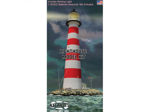 Atlantis - 1:160 Scale Model Kit - Lighthouse with Light and Diorama Base