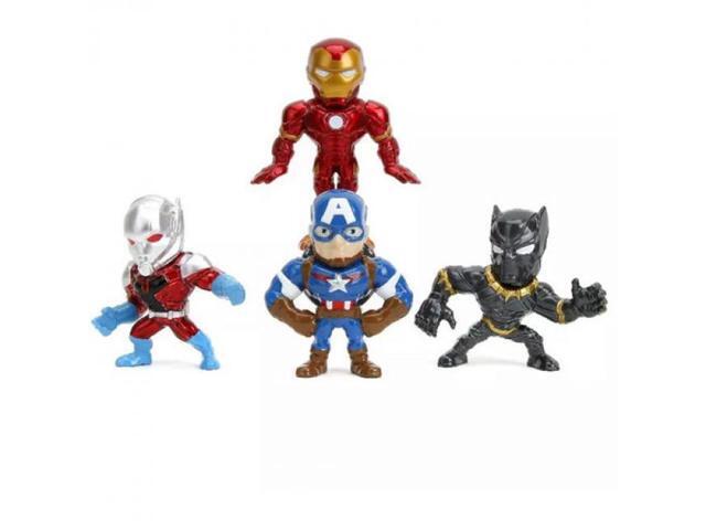 Jada Toys - 2.5' Marvel 4 Pack(Iron Man, Captain America, Ant Man, Black Panther)