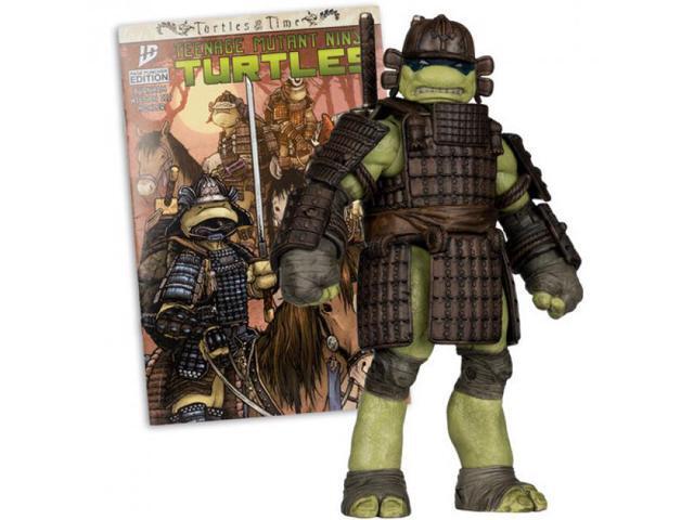 McFarlane Toys Teenage Mutant Ninja Turtles Page Punchers Leonardo 5in Action Figure with Turtles in Time Comic - 11366