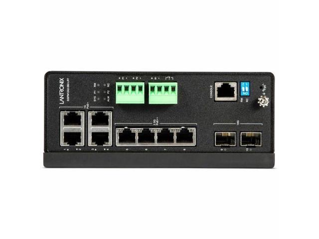Lantronix Managed Hardened Multi-Gigabit Ethernet PoE++ Switch, 10G Uplink - 8 Ports - Manageable - Gigabit Ethernet, 2.5 Gigabit Ethernet, 10.