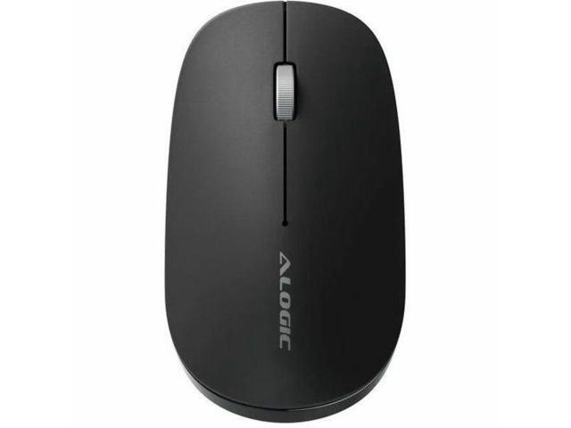 Alogic Echelon USB-C Rechargeable Wireless Mouse - Wireless - Bluetooth/Radio Frequency - 2.40 GHz - Rechargeable - Black - USB Type A