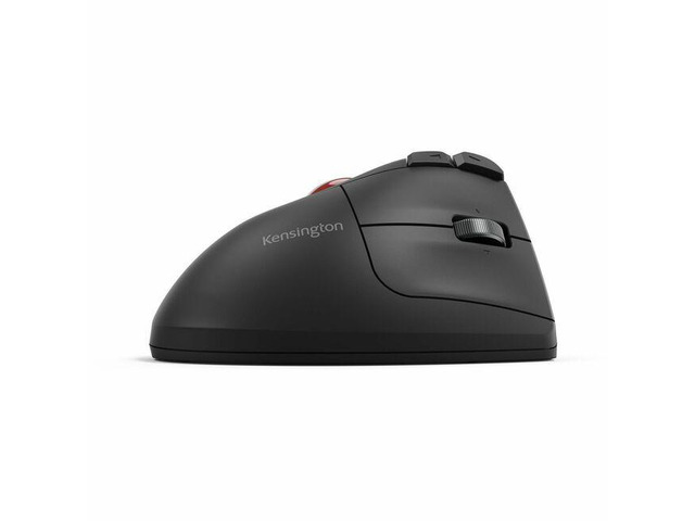 Kensington Pro Fit Ergo Vertical TB675 Trackball - PC, Mac - Optical - Cable/Wireless - Bluetooth/Radio Frequency - 2.40 GHz - Rechargeable - Black...