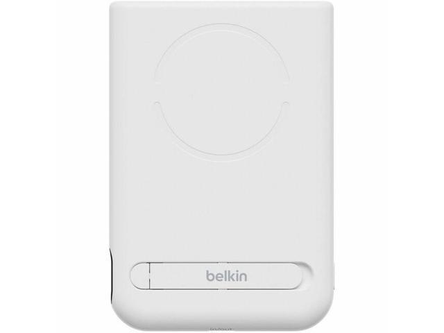 Belkin UltraCharge Pro Power Bank 10K with Magnetic Ring, White - For Qi2-enabled Device, Universal, iPhone, Smartphone, Android Device, AirPod -.