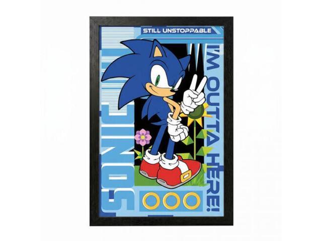 Sonic - I'm Outta Here! 11x17 Framed Gel Coat
