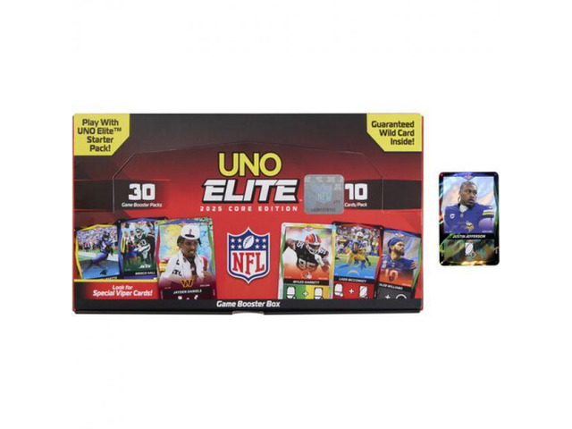 Mattel Games - Uno Elite NFL 2025 Core Edition, Booster Box