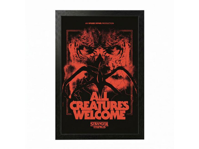 Stranger Things - All Creatures Welcome - 11x17 Framed Gel Coat